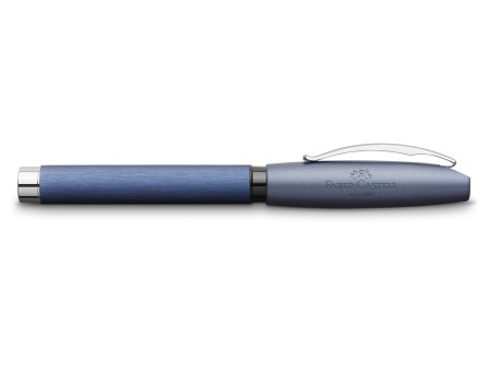 FABER-CASTELL Stylo plume Essentio Aluminium, bleu, F