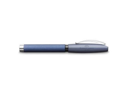 FABER-CASTELL Stylo plume Essentio Aluminium, bleu, B