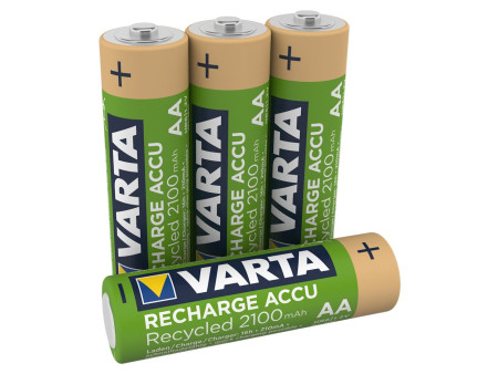 VARTA Pile NiMH 'RECHARGE ACCU Recycled', Micro AA, 2100 mAh