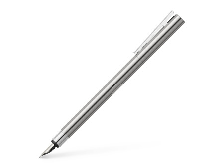 FABER-CASTELL Stylo plume NEO Slim acier inox, brillant, M