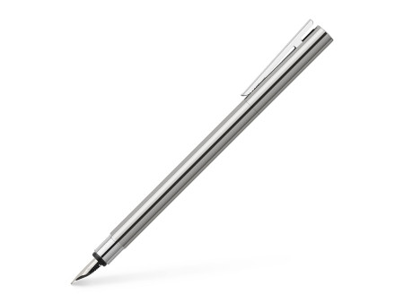 FABER-CASTELL Stylo plume NEO Slim acier inox, brillant, EF