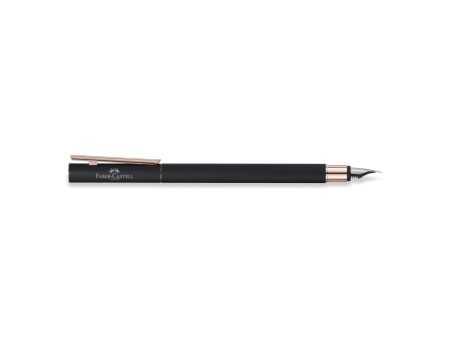 FABER-CASTELL Stylo plume NEO Slim métal, noir/rose, F