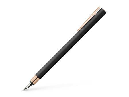 FABER-CASTELL Stylo plume NEO Slim métal, noir/rose, EF