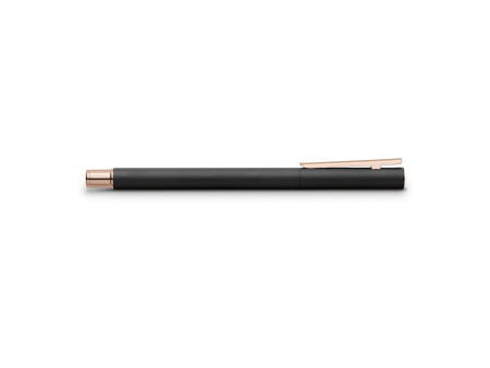 FABER-CASTELL Stylo plume NEO Slim métal, noir/rose, EF
