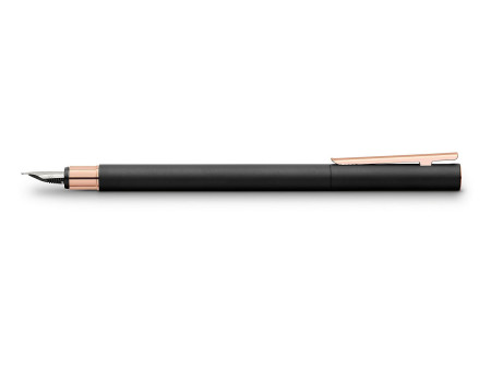 FABER-CASTELL Stylo plume NEO Slim métal, noir/rose, B