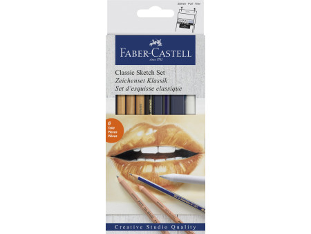 FABER-CASTELL Set d'esquisse Classique, 6 pièces