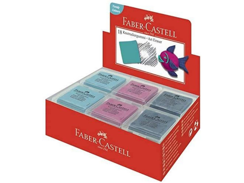 FABER-CASTELL Gomme malléable ART ERASER, assorti