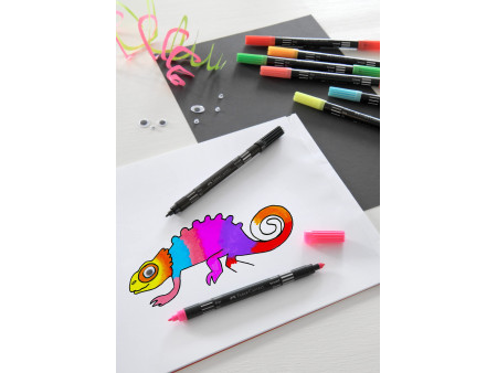 FABER-CASTELL Feutre double pointe Neon, étui de 10