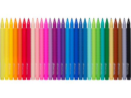 FABER-CASTELL Stylo feutre GRIP COLOUR MARKER, étui de 30