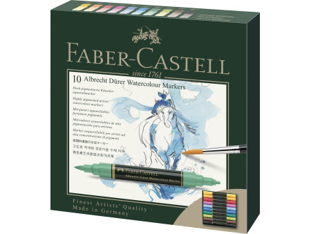 FABER-CASTELL Marqueur aquarelle ALBRECHT DÜRER, étui de 10