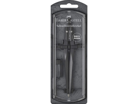 FABER-CASTELL Compas à réglage rapide STREAM, noir