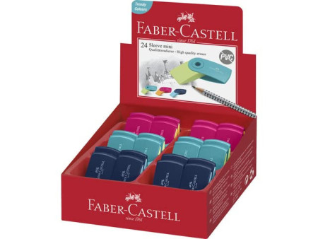 FABER-CASTELL Gomme en plastique SLEEVE MINI, assorti
