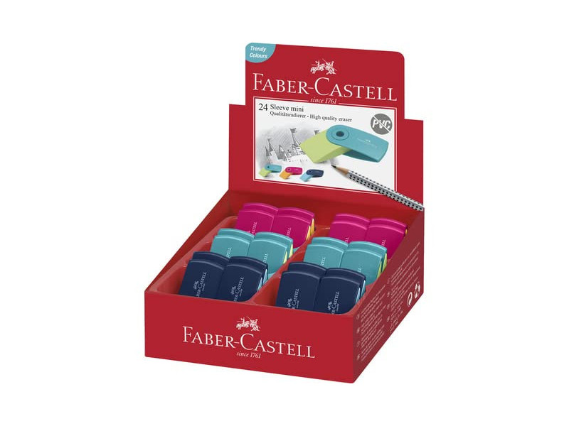 FABER-CASTELL Gomme en plastique SLEEVE MINI, assorti