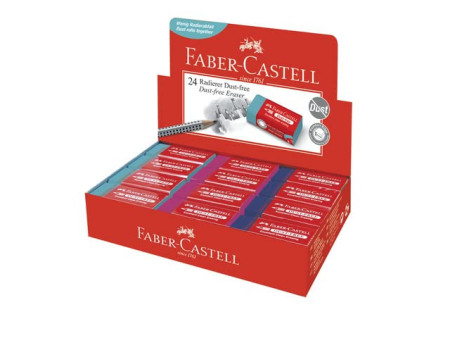 FABER-CASTELL Gomme en plastique DUST-FREE, en présentoir
