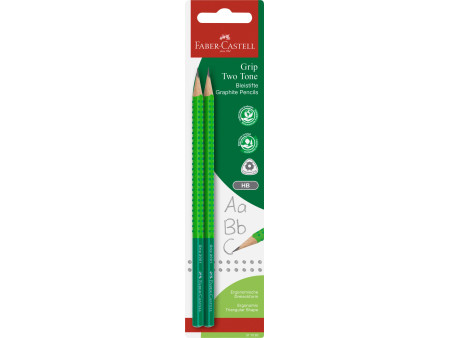 FABER-CASTELL Crayon de papier GRIP 2001 TWO TONE, blister