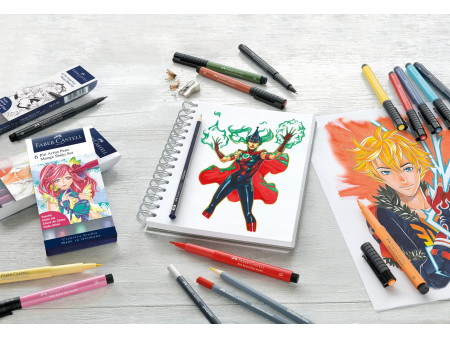 FABER-CASTELL Feutre PITT artist pen, kit Comic Illustration