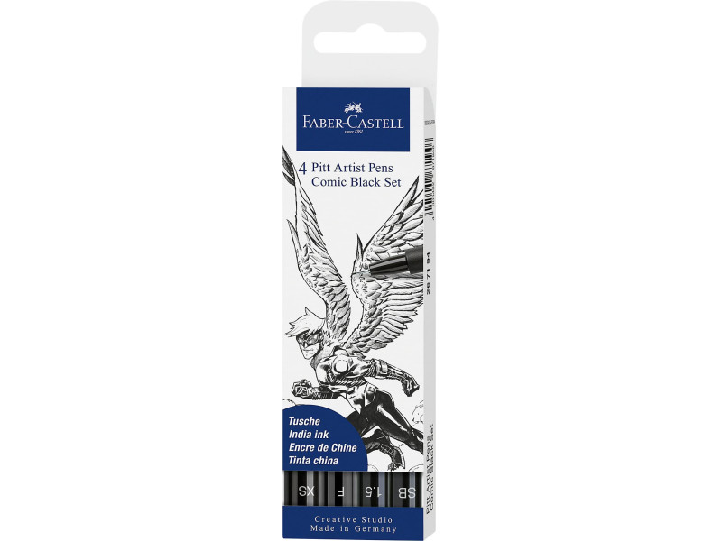 FABER-CASTELL Feutre PITT artist pen, kit Comic