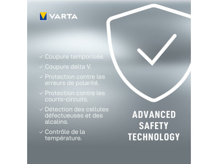 VARTA Chargeur LCD Smart Charger+, avec 4x piles Mignon AA
