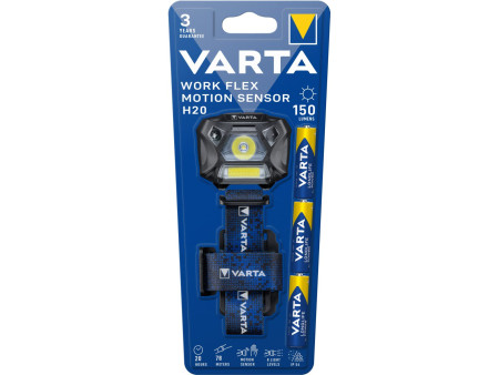 VARTA Lampe frontale 'Work Flex Motion Sensor H20', 3x AAA