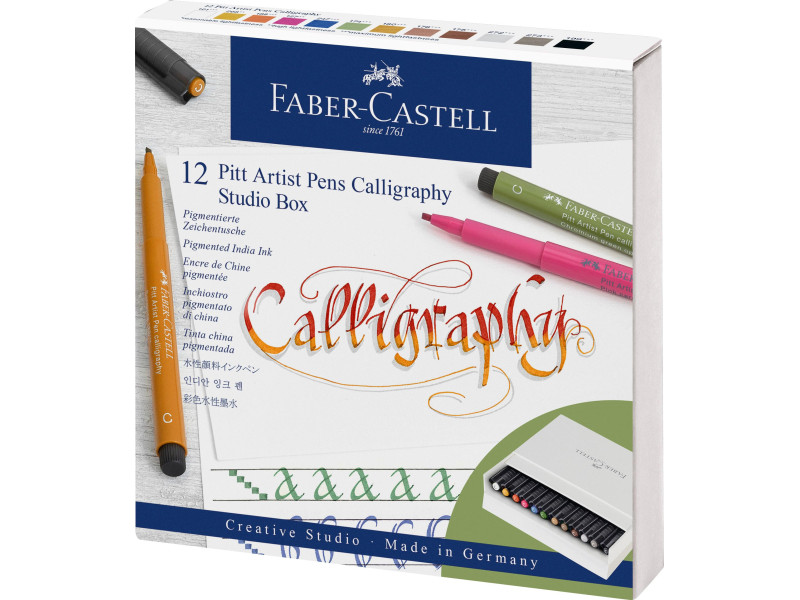 FABER-CASTELL Feutre PITT Artist Pen, boîte studio de 12