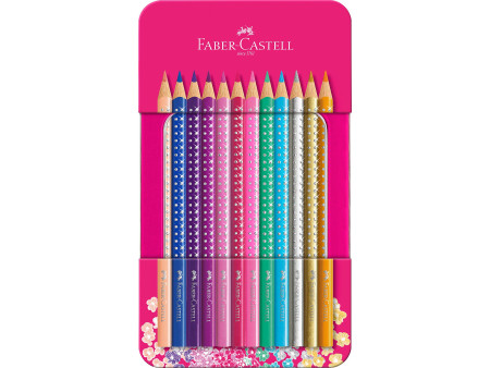 FABER-CASTELL Crayons de couleur triangulaires SPARKLE
