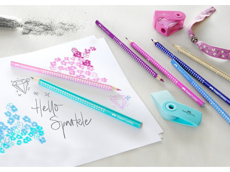 FABER-CASTELL Crayons de couleur triangulaires SPARKLE
