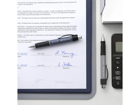 FABER-CASTELL Stylo à bille rétractable GRIP PLUS, gris