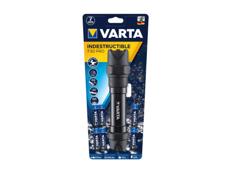 VARTA Lampe de poche 'Indestructible F30 Pro', avec 6x AA