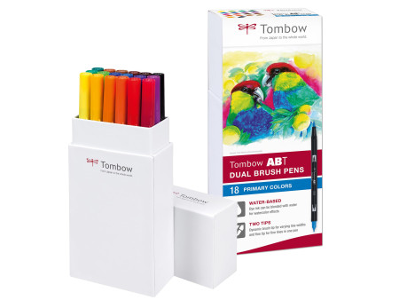 TOMBOW Feutre double pointe 'ABT DUAL BRUSH PEN', primaires