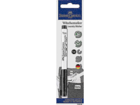 FABER-CASTELL Marqueur pour tissu, noir, sur carte blister