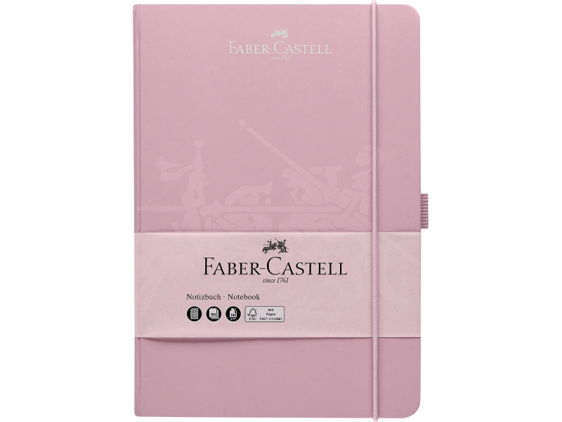 FABER-CASTELL Carnet, A5, quadrillé, rose