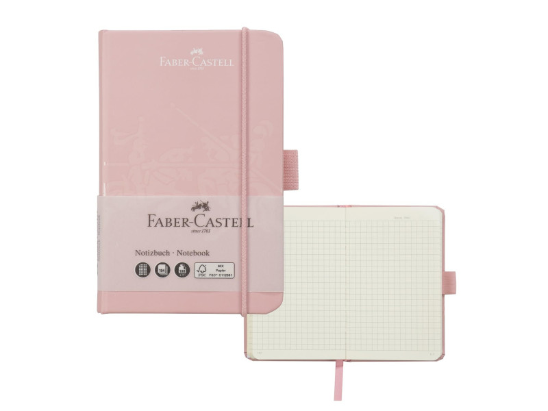 FABER-CASTELL Carnet, A6, quadrillé, rose