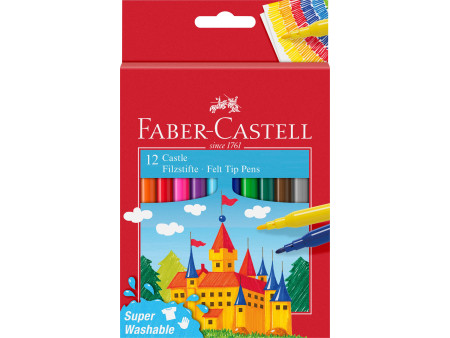 FABER-CASTELL Feutre CASTLE, étui carton de 12 pièces