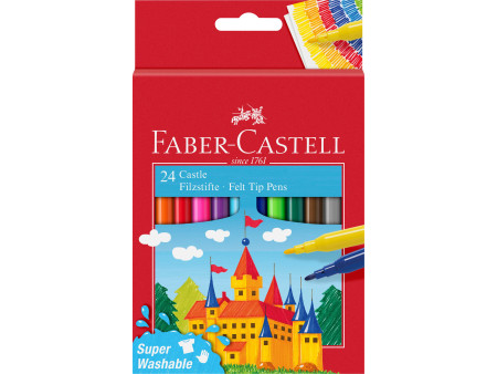 FABER-CASTELL Feutre CASTLE, étui carton de 24 pièces