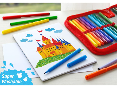 FABER-CASTELL Feutre CASTLE, étui carton de 24 pièces