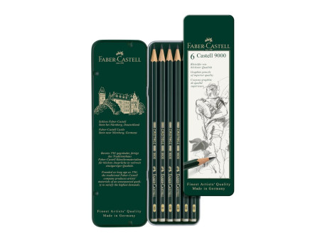 FABER-CASTELL Crayon GRAPHITE AQUARELLE, étui de 5