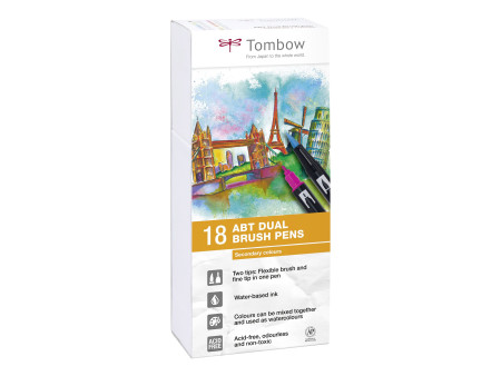 TOMBOW Feutre double pointe 'ABT DUAL BRUSH PEN', couleurs