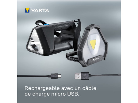 VARTA Lampe de travail rechargeable Work Flex Stadium Light