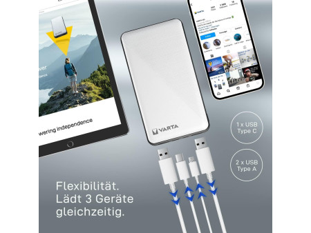 VARTA Powerbank 'Energy', 5000 mAh, blanc
