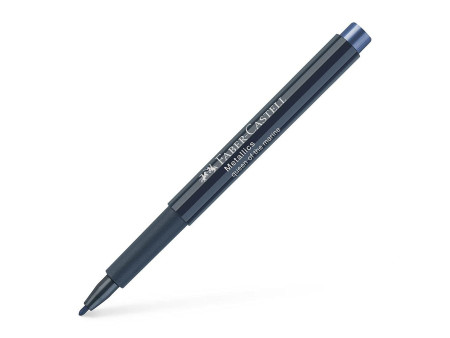 FABER-CASTELL Marqueur Metallics, bleu foncé