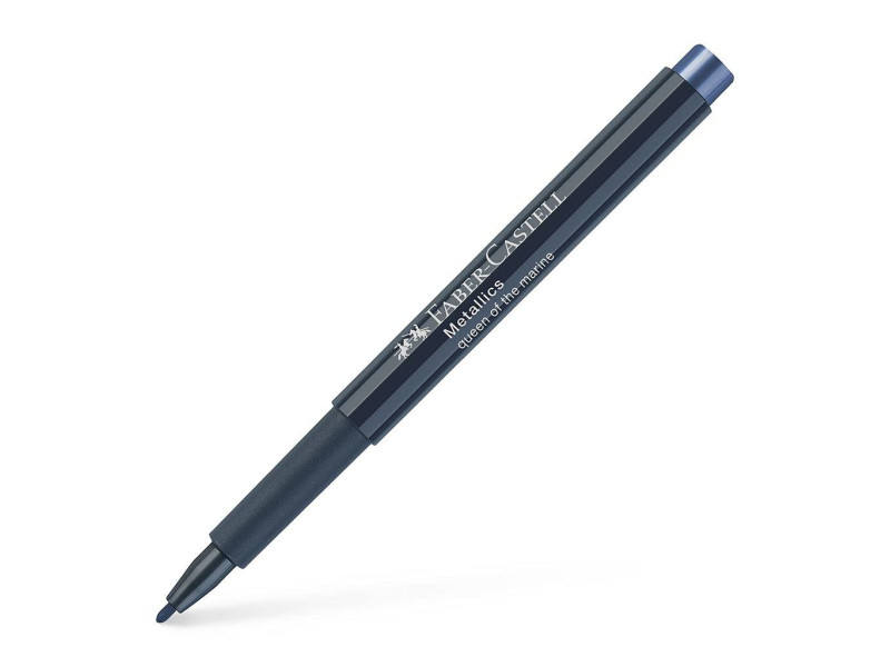 FABER-CASTELL Marqueur Metallics, bleu foncé
