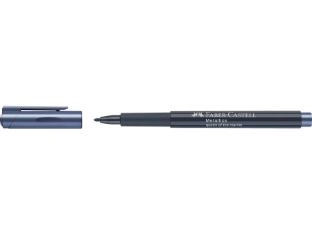 FABER-CASTELL Marqueur Metallics, bleu foncé