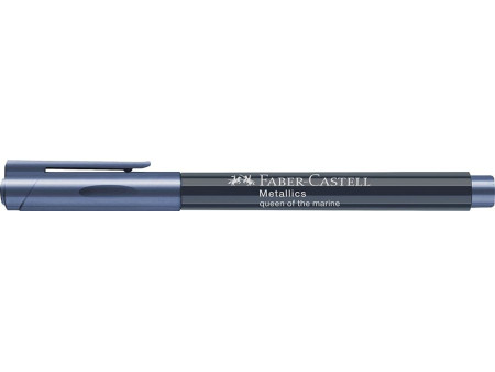 FABER-CASTELL Marqueur Metallics, bleu foncé