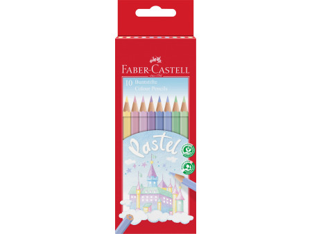 FABER-CASTELL Crayons de couleur COLOUR PASTELL, étui de 10