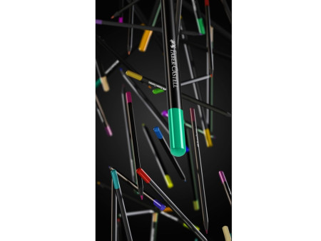 FABER-CASTELL Crayon de couleur Black Edition, étui de 50