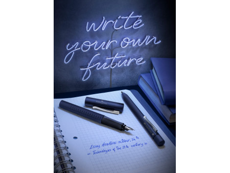 FABER-CASTELL Stylo plume GRIP 2011, B, bleu classique