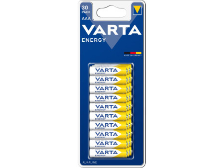 VARTA Pile alcaline Energy, Micro (AAA/LR3), par 30
