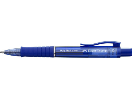 FABER-CASTELL Stylo à bille rétractable POLY BALL VIEW, bleu