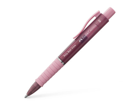 FABER-CASTELL Stylo à bille rétractable POLY BALL VIEW, rose