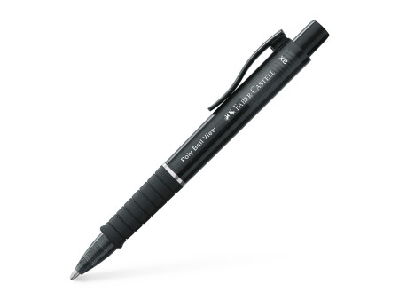FABER-CASTELL Stylo à bille rétractable POLY BALL VIEW, noir
